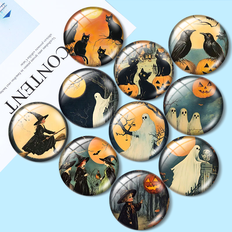 Vintage Collector - Vintage Halloween 12/18/20/25mm glass cabochon bracelet