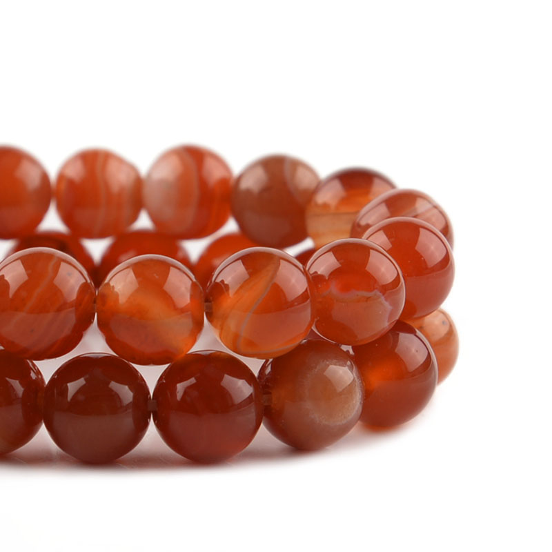 1 Strand Red Striped Agate Nat - Vintage Collector incelemesi ve fiyatı
