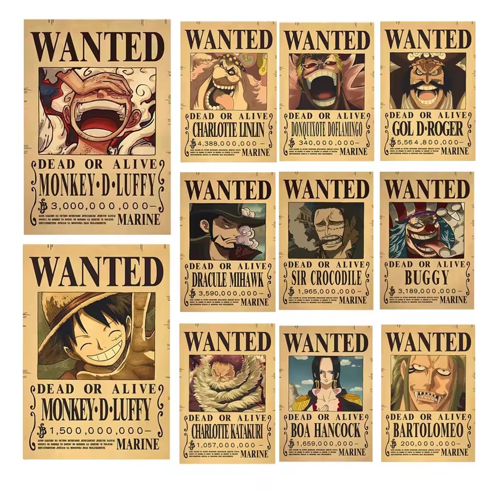 Anime One Piece Bounty Wanted  - Vintage Collectibles Toys incelemesi ve fiyatı
