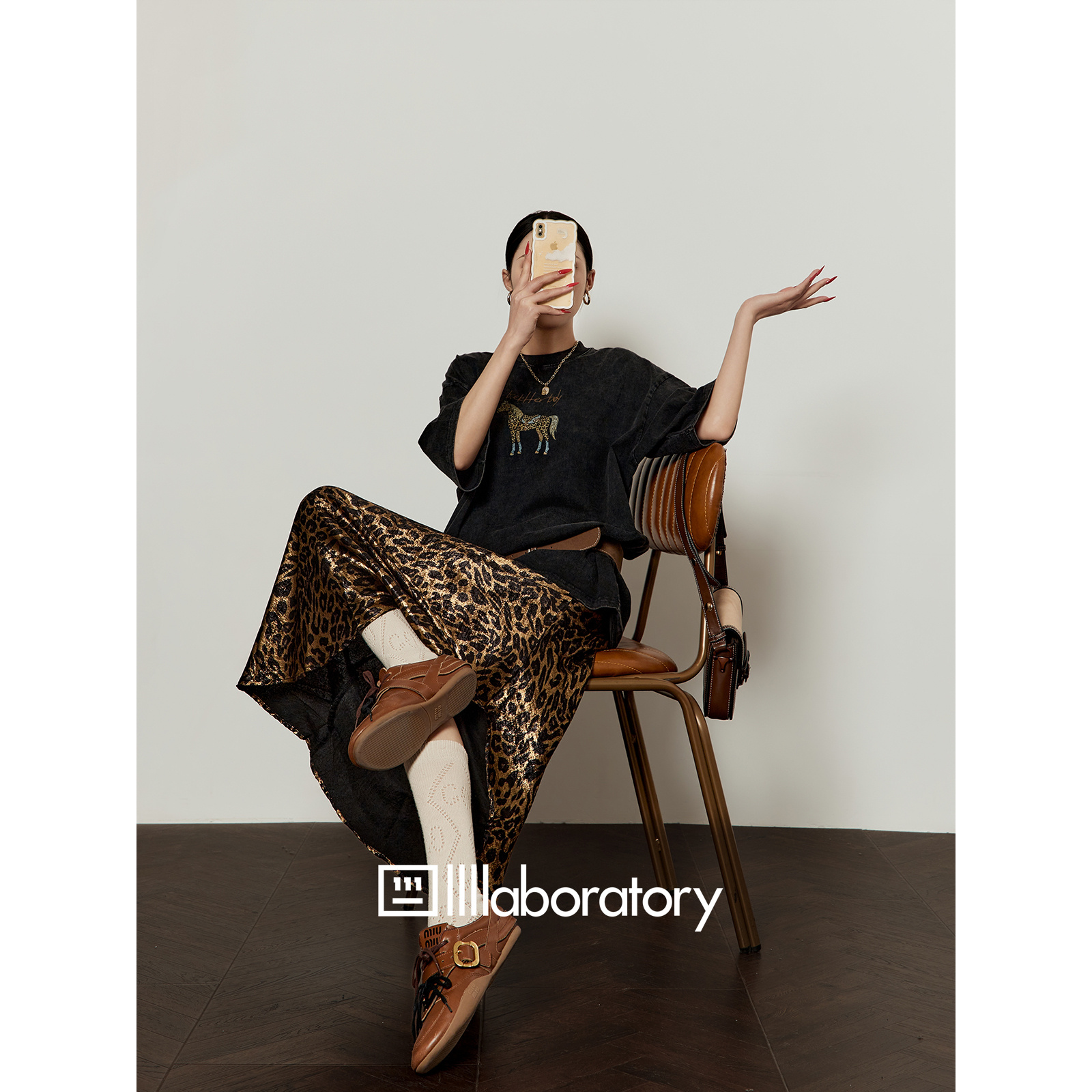 Black Leopard Print Short Slee - Collectible Vintage T Shirts incelemesi ve fiyatı
