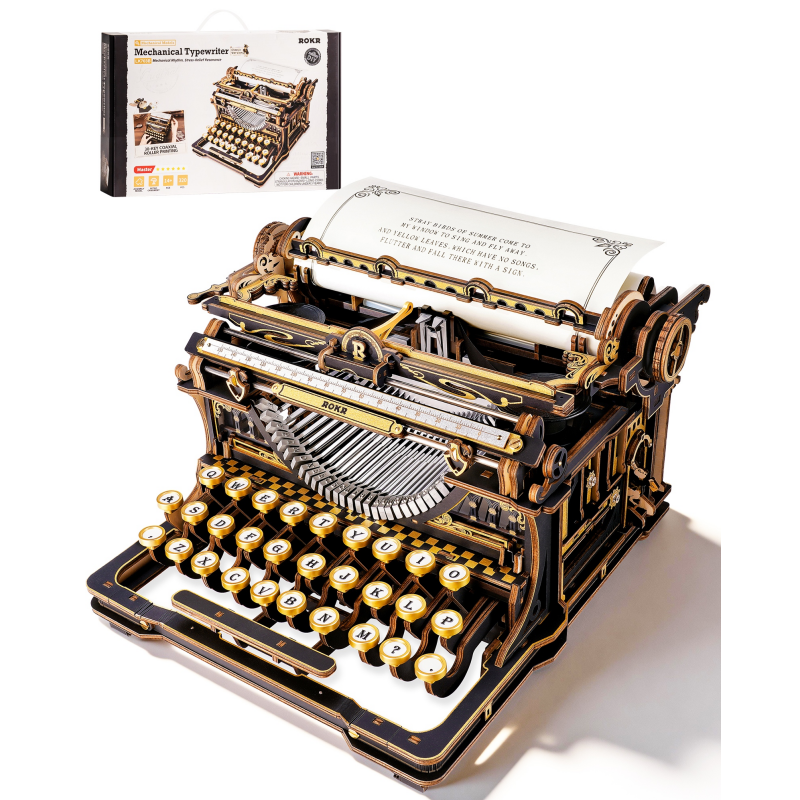 ROKR 3D Wooden Typewriter Puzz - Vintage Collectibles Toys incelemesi ve fiyatı